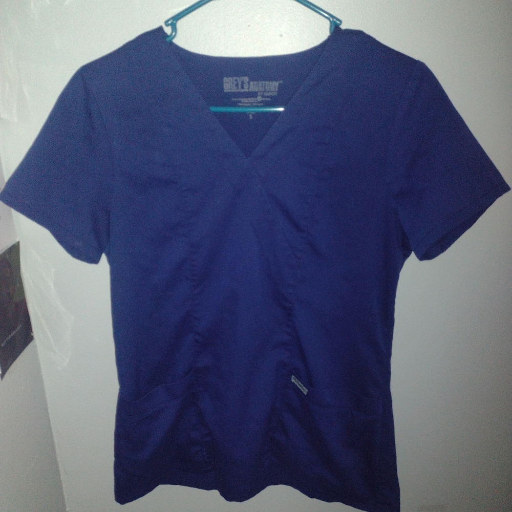 GREYS ANATOMY blue scrub top